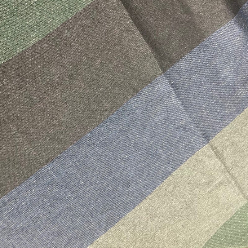 tablecloth turquoise, gray, purple and green wide stripes Pisa Design