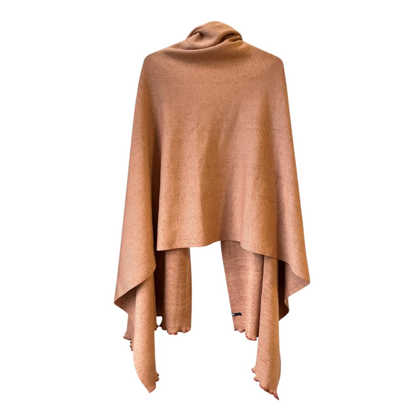 merinovilla hartiahuivi, ruskea beige