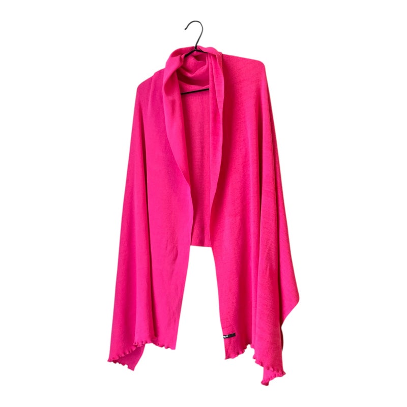 Iso hartiahuivi luomupuuvilla, kahdella eri pinkin s&auml;vyll&auml;