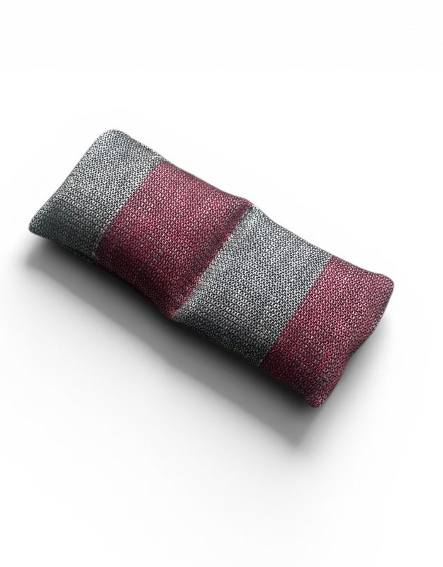 Pisa Design caring eye pillow stripe red and grey