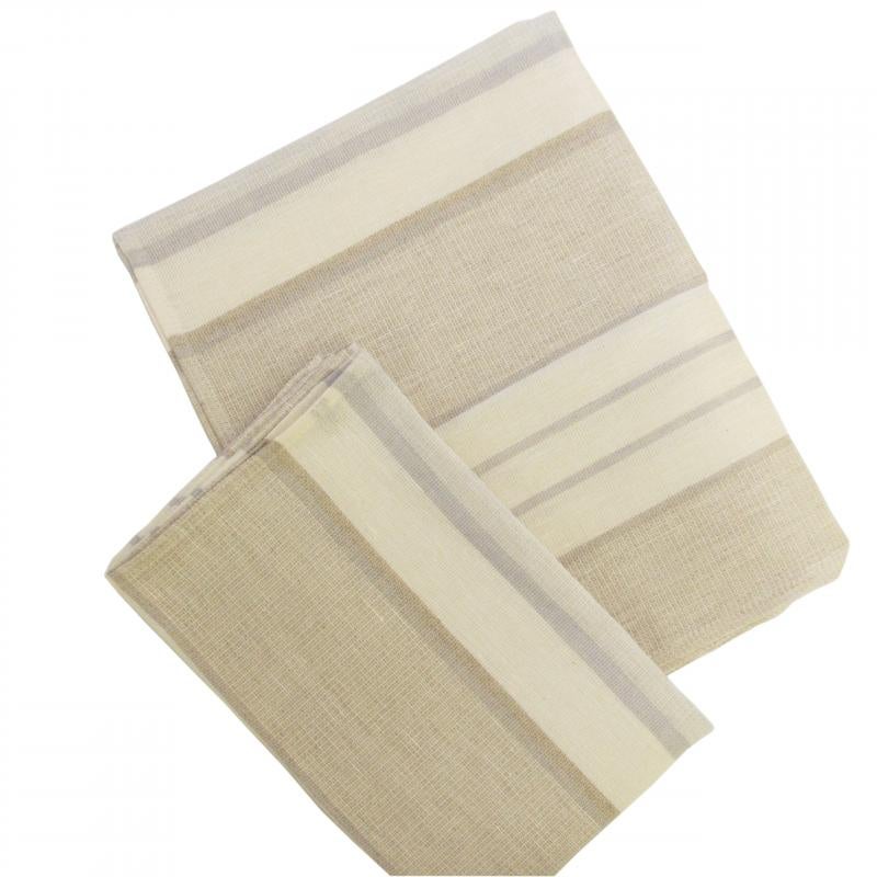 Pyyhe 49x60 44L mustikka vaalea, raidallinen